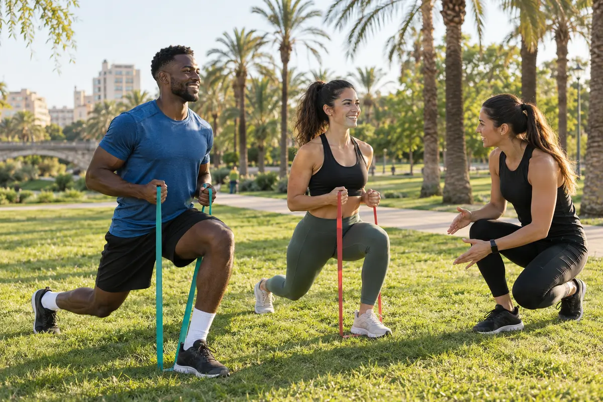 Entrenamiento personal al aire libre en el Río Turia