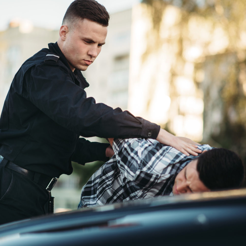 Police Officer Arrests The Driver Violator On PFGYNAU 1000x1000